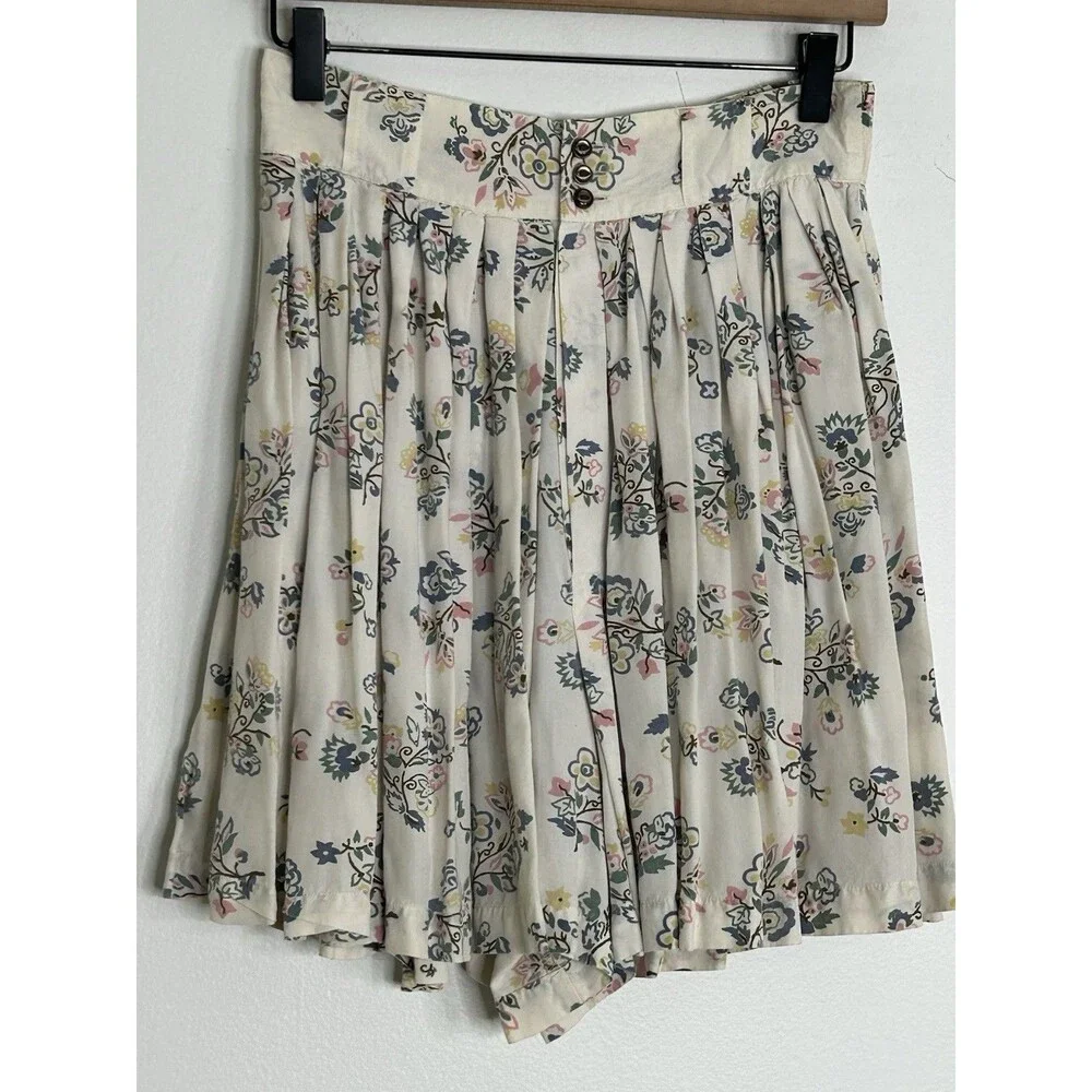 Vintage ESPRIT Sport Mini Skirt Skort Floral Small Hong Kong Carolyn Bessette - Picture 5 of 6